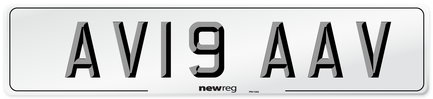 AV19 AAV Number Plate from New Reg